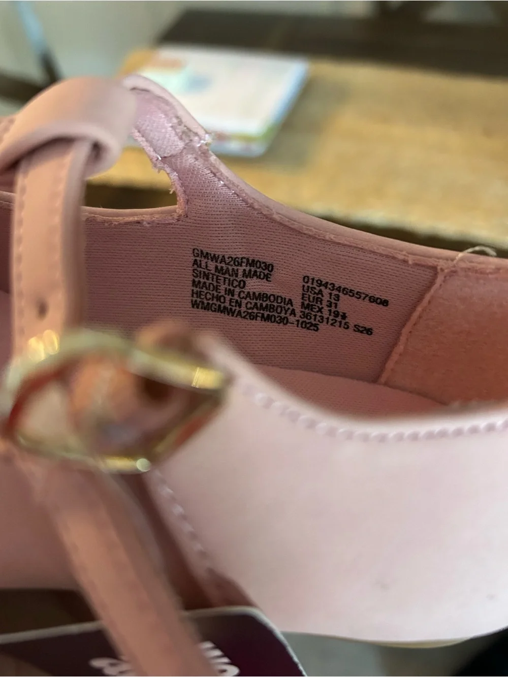 Girls' Pink T-Strap flat Dress Shoes
